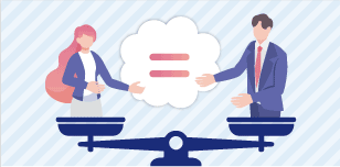 性別に関わらず、人々が平等に責任や権利、機会を分かち合い、物事を一緒に決めていく